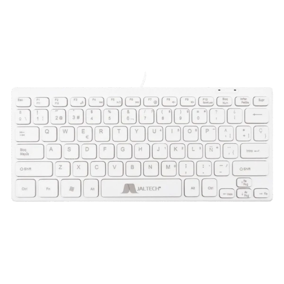 JALTECH - Teclado Slim Blanco Cable Usb K1000 11436
