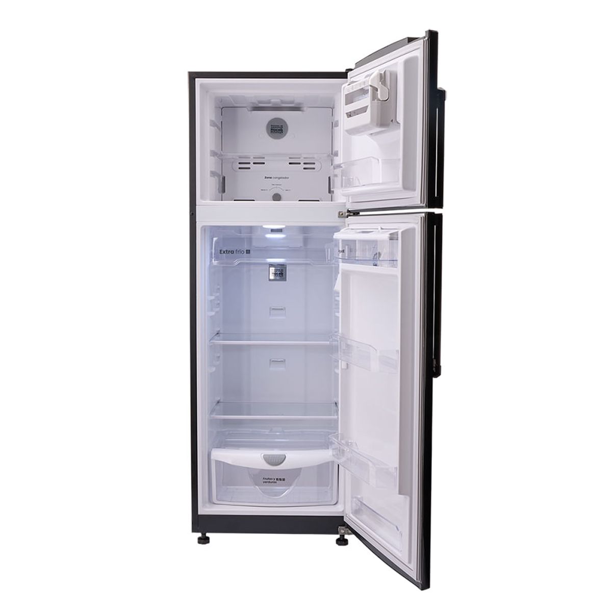 HACEB - Nevera Haceb No Frost 311 Litros Manija Externa Negro Cósmico Inverter