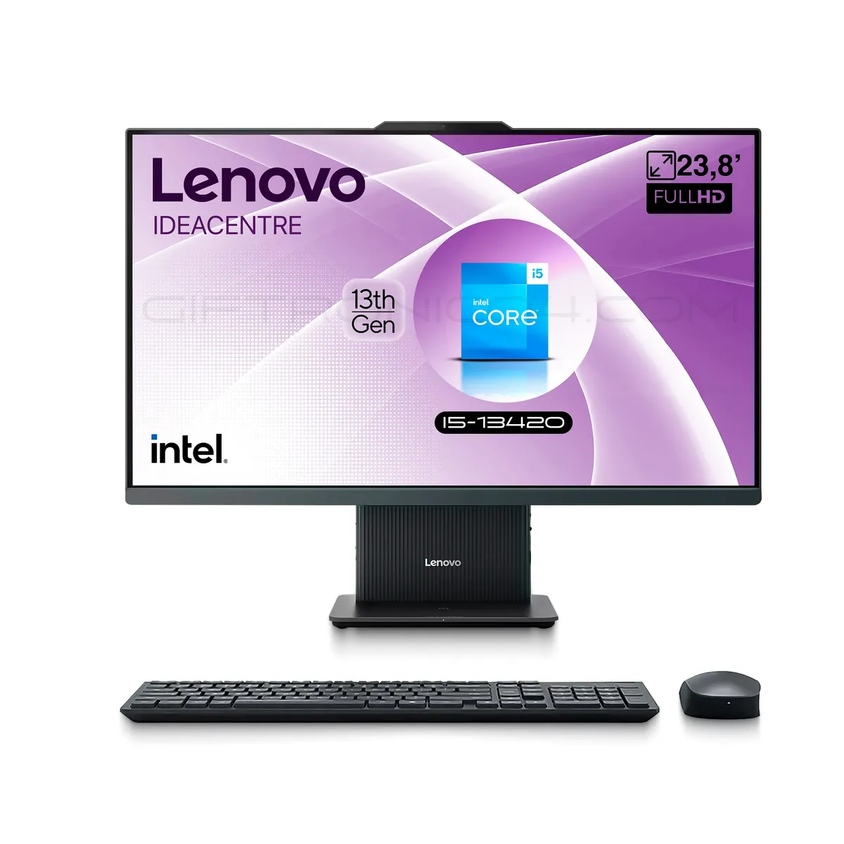 LENOVO - Computador AIO Lenovo IdeaCentre 24IRH9  238 FHD  Intel i5-13420H  8GB RAM 512GB SSD  Gris