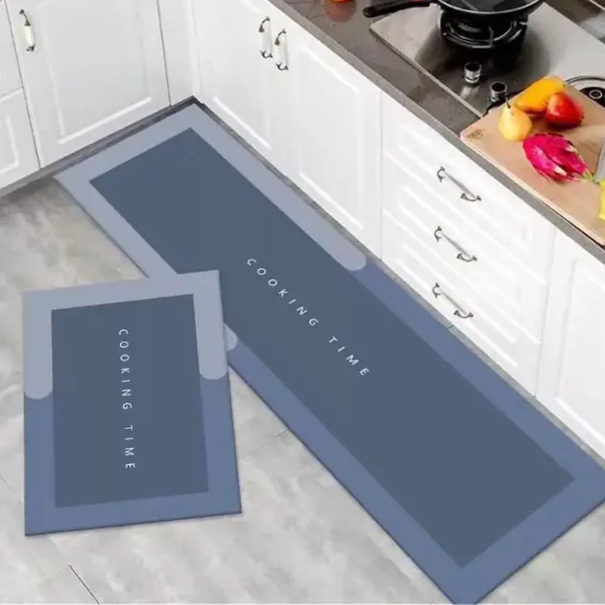 COOK IT - Tapete Alfombra Cocina Set por 2 Absorbente Y Antideslizante
