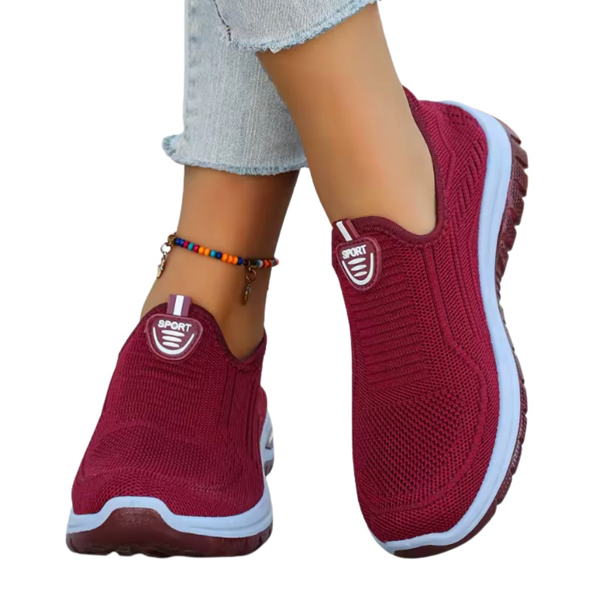 SPORT - Tenis Mujer Livianos Suaves Sin Cordones Fashion Sport