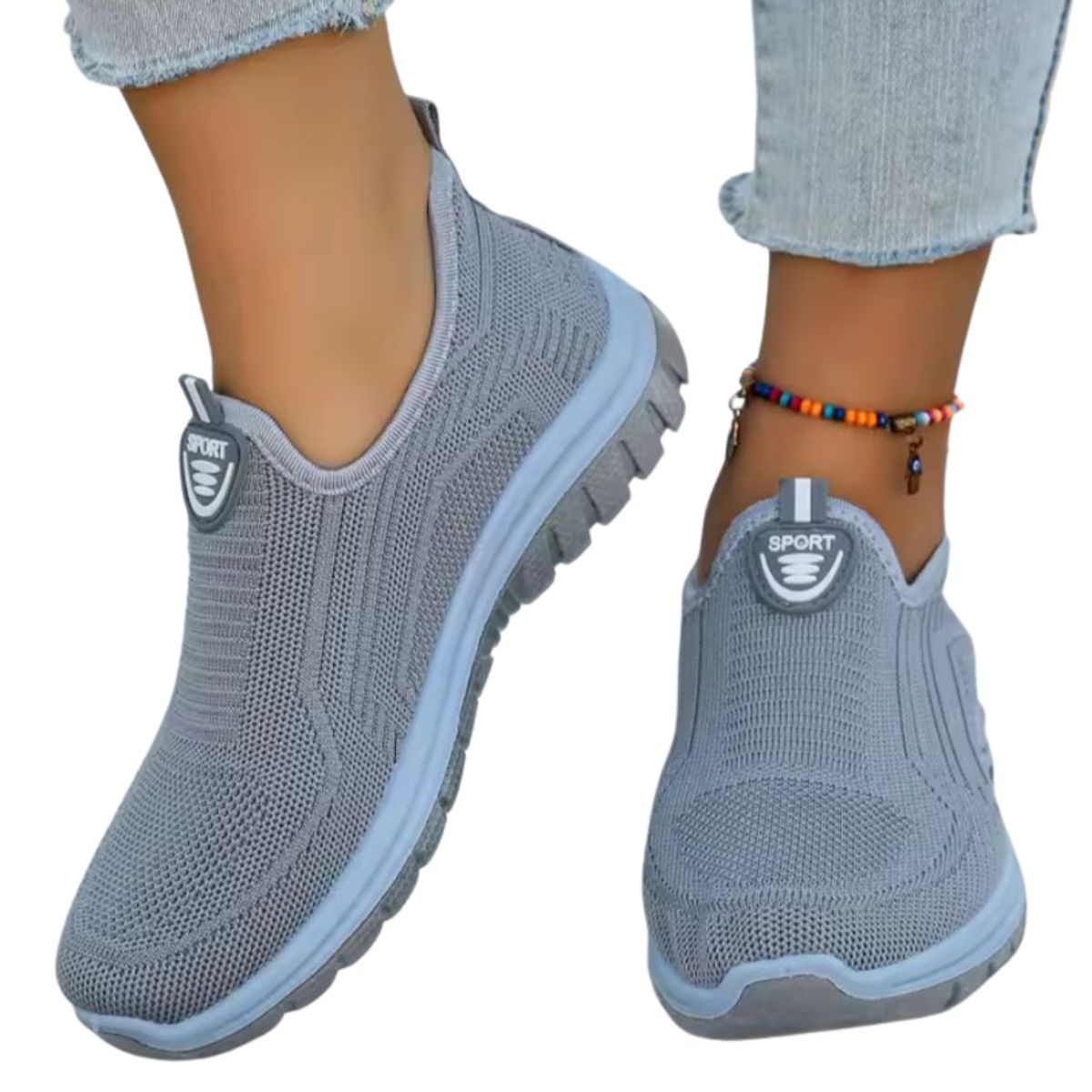 SPORT - Tenis Mujer Livianos Suaves Sin Cordones Fashion Sport