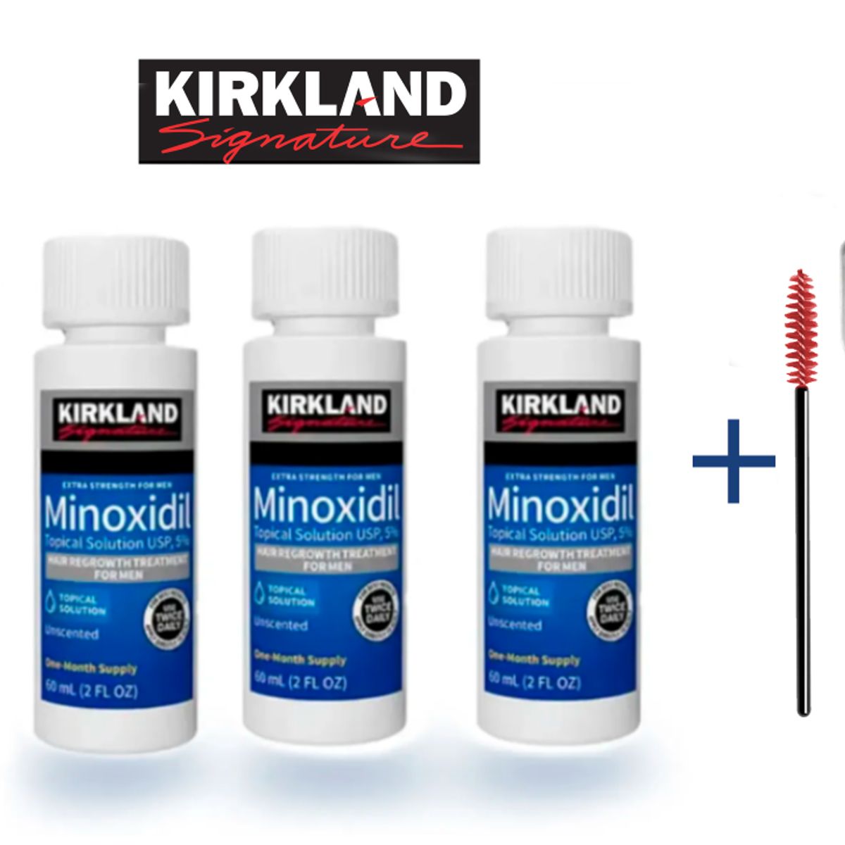 USA - Minoxidil  5%  kirkland 3 Unidades