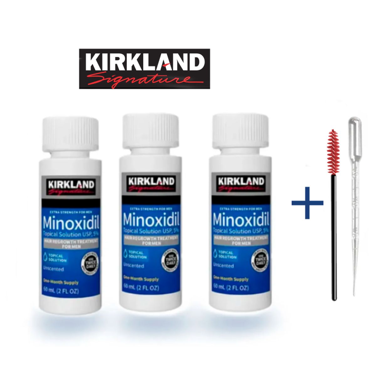 USA - Minoxidil  5%  kirkland 3 Unidades
