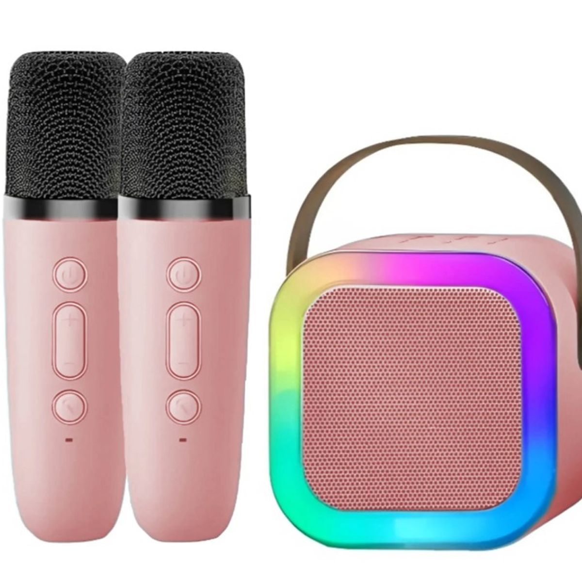 ZHOPI CO - Parlante Karaoke Inalambrico LED Con 2 Microfonos Bluetooth