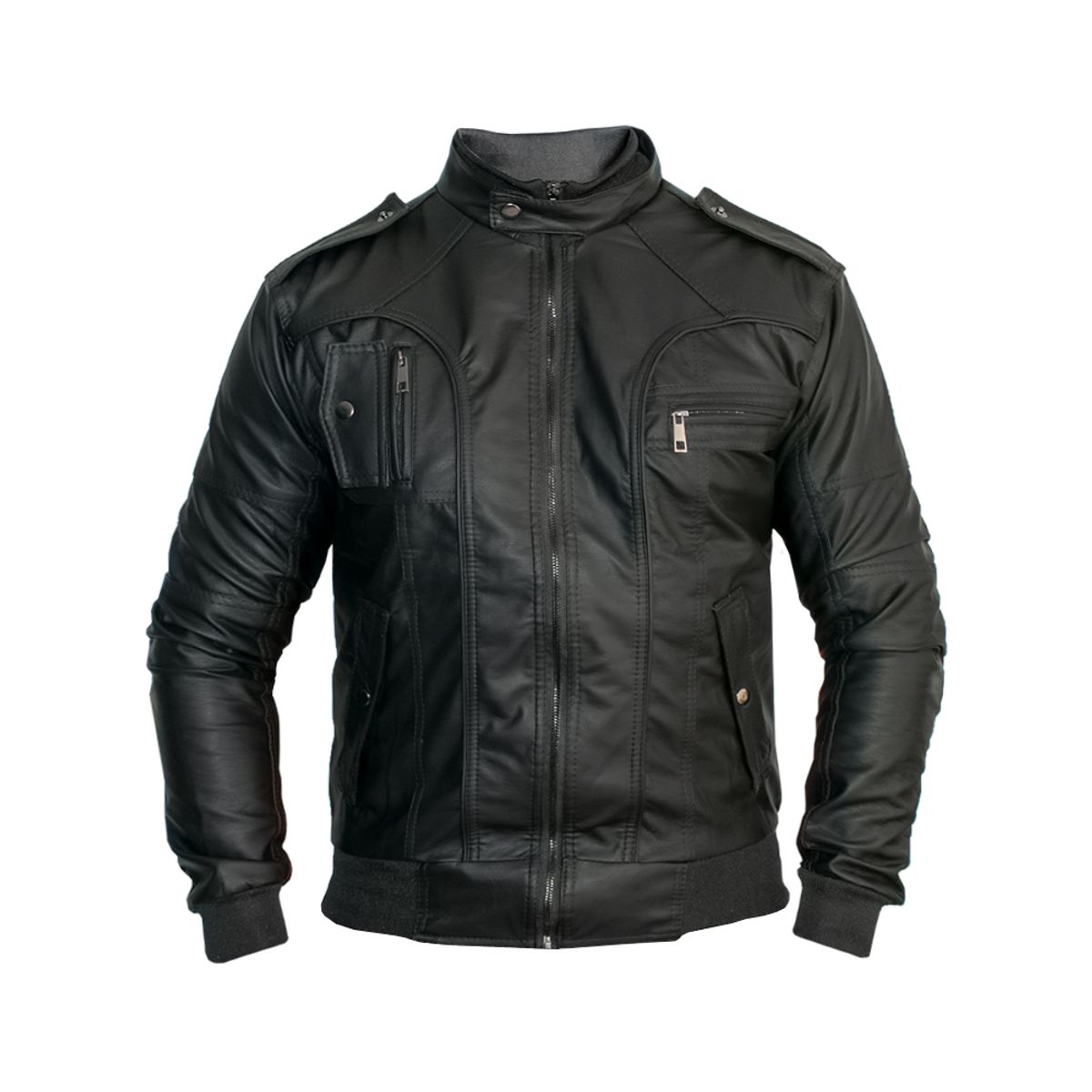 SYK - Chaqueta Para Hombre Berlín Cuerotex Negra