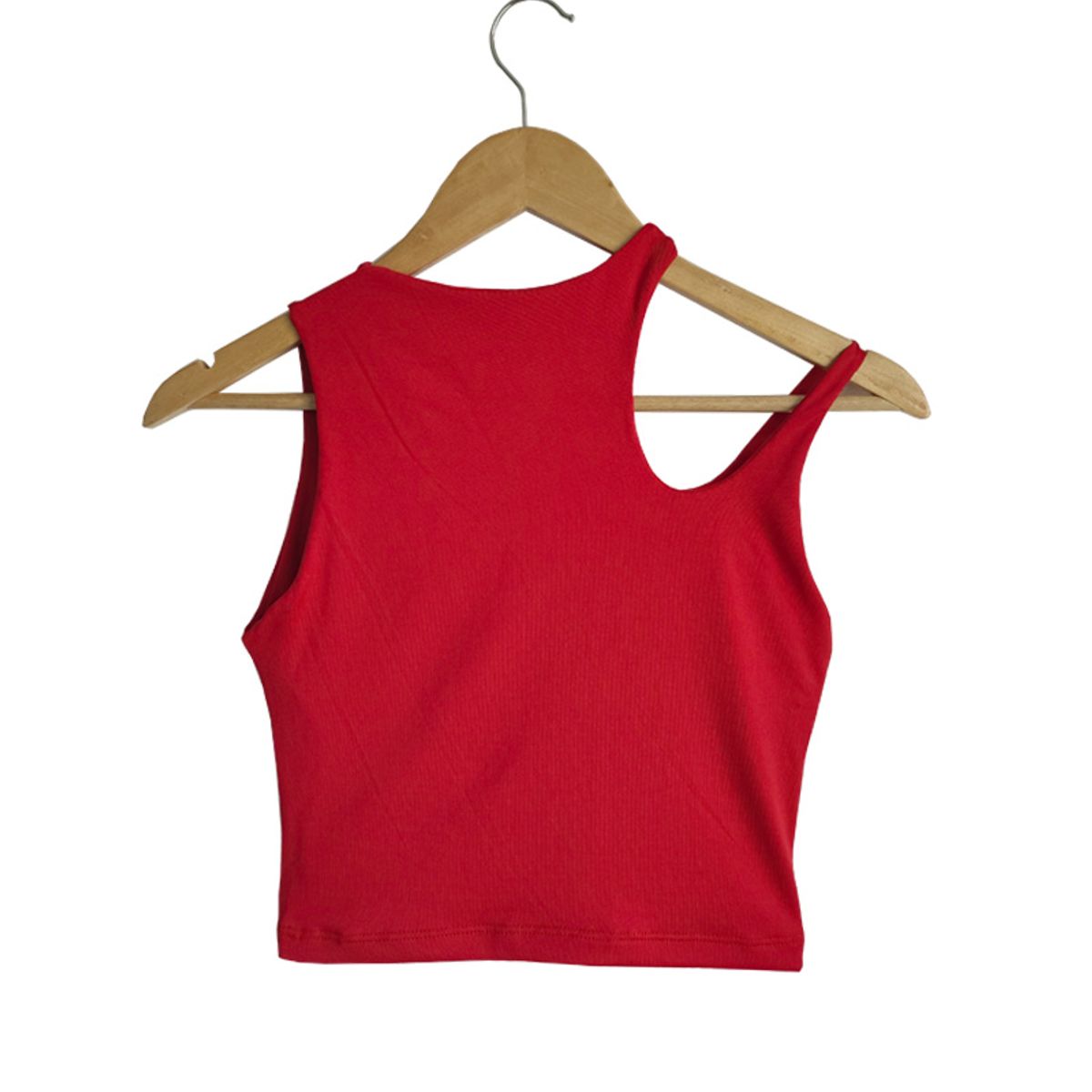 SYK - Blusa Crop Top Para Mujer Unicolor Licrado Básica Sin Mangas