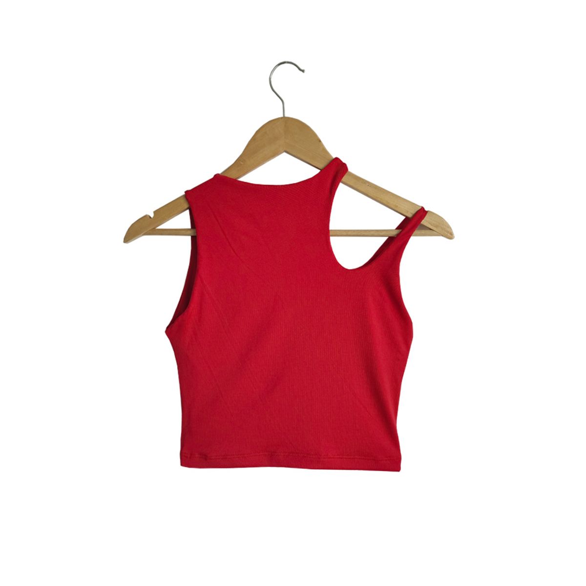 SYK - Blusa Crop Top Para Mujer Unicolor Licrado Básica Sin Mangas