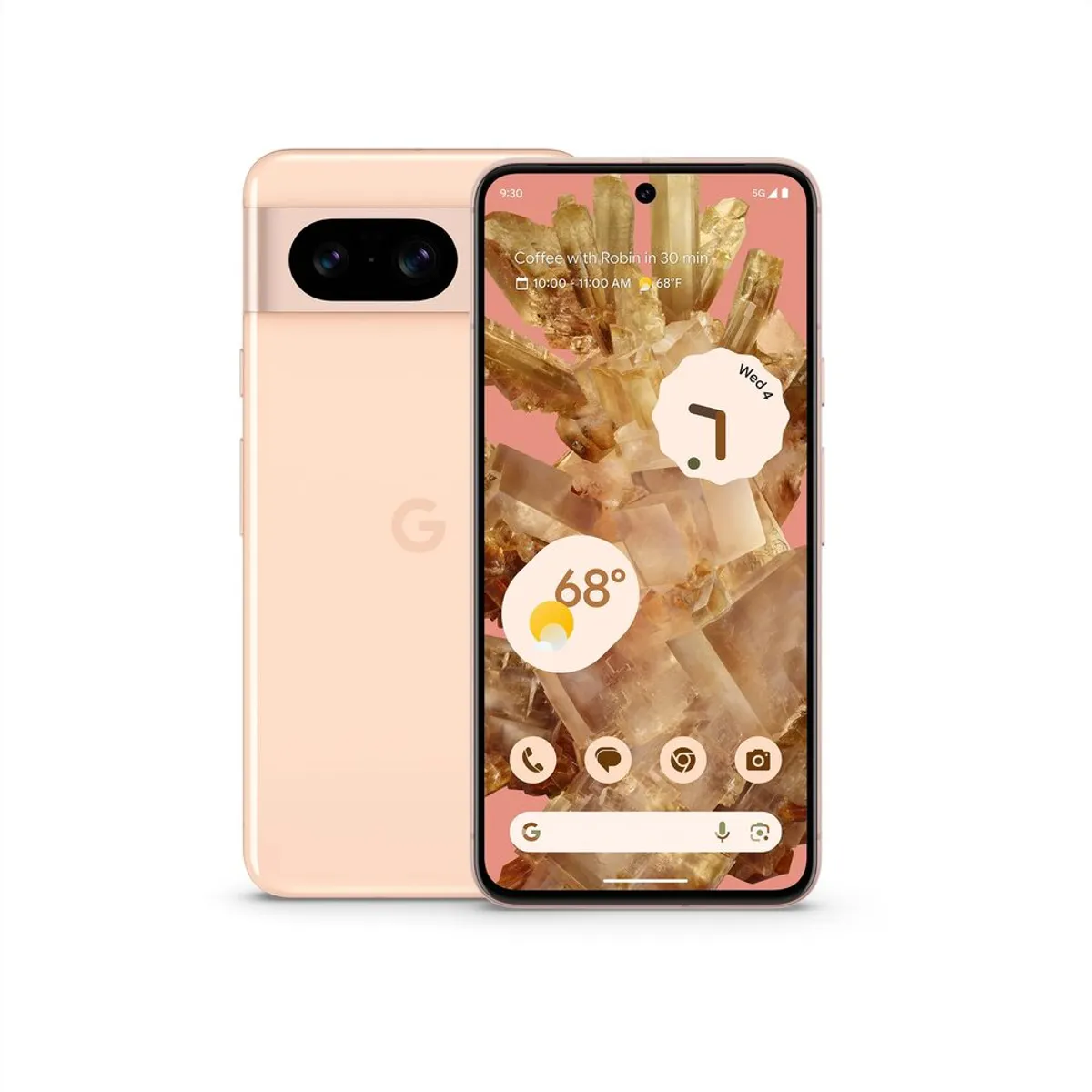 GOOGLE - Google Pixel 8 5G 128Gb Rosa Reacondicionado +14 Meses de Garantia + Panel Solar