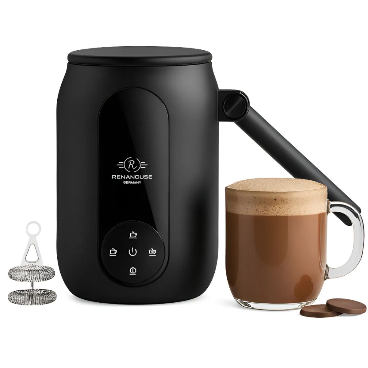 RENAHOUSE - Chocolatera Y Espumador De Leche Eléctrico 250ml Digital