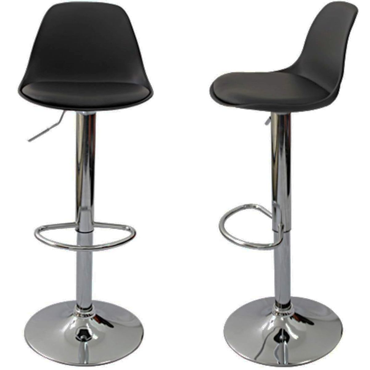 ONE PIXEL - Combo Sillas De Bar Alta Con Espaldar Altura Regulable Con Reposapies Moderna y Elegante 2UND