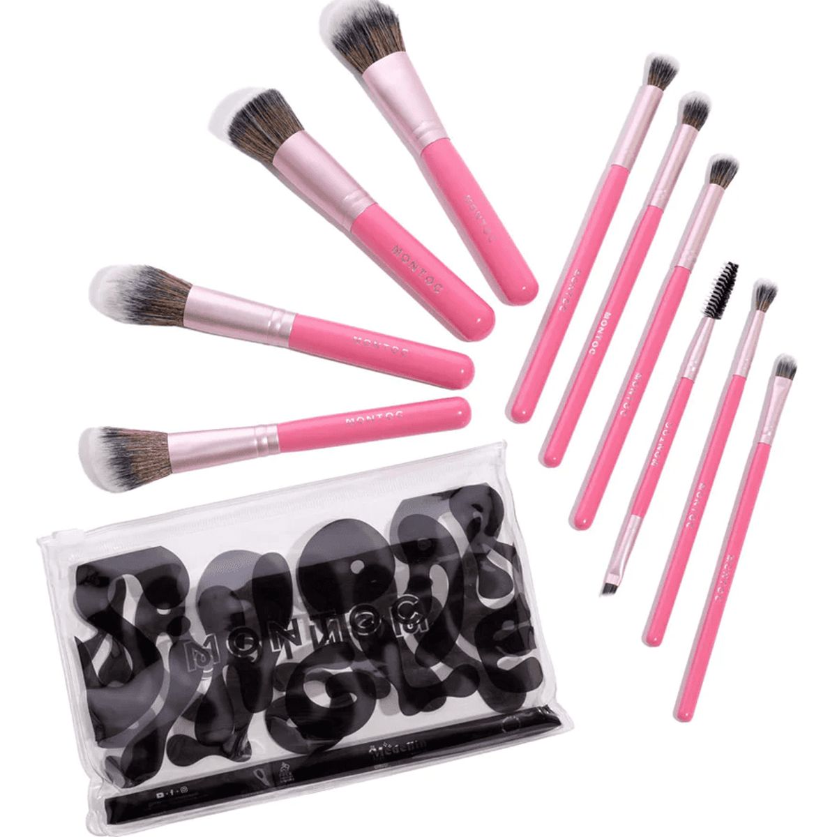 MONTOC MAKEUP - MONTOC KIT DE BROCHAS X 10 PIEZAS