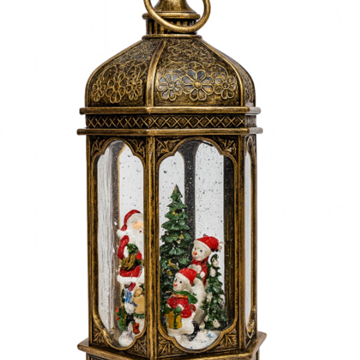 GENERICO - Farol Navideño Decorativo con Papa Noel y Luz Con Efecto Nieve, Adorno Navideño Elegante 68