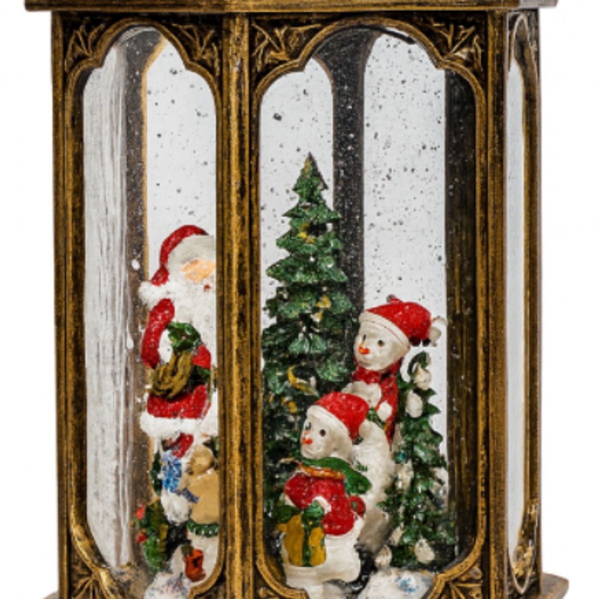 GENERICO - Farol Navideño Decorativo con Papa Noel y Luz Con Efecto Nieve, Adorno Navideño Elegante 68