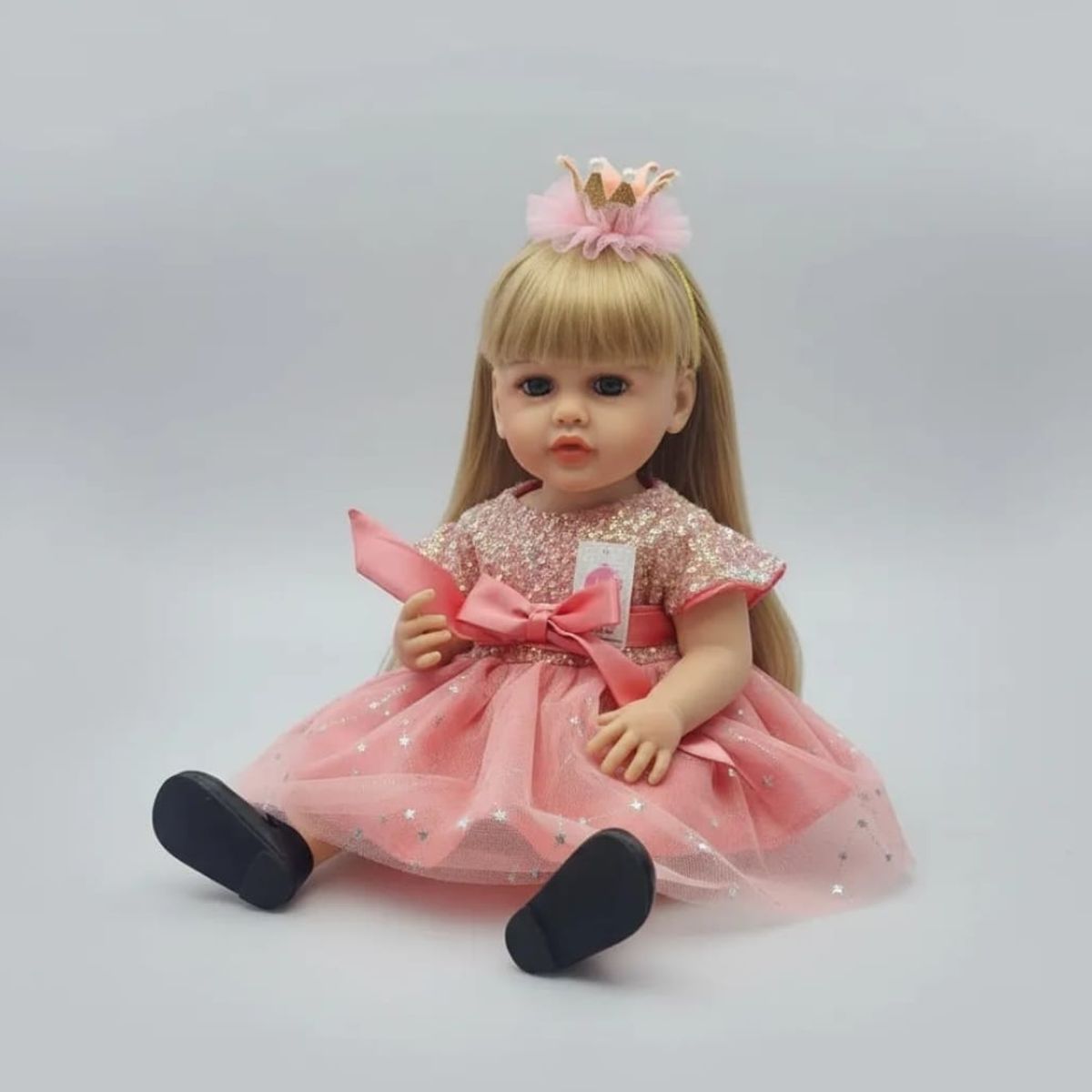 GENERICO - Muñeca Reborn Cabello Claro Realista con Sonido Mide 55 cm