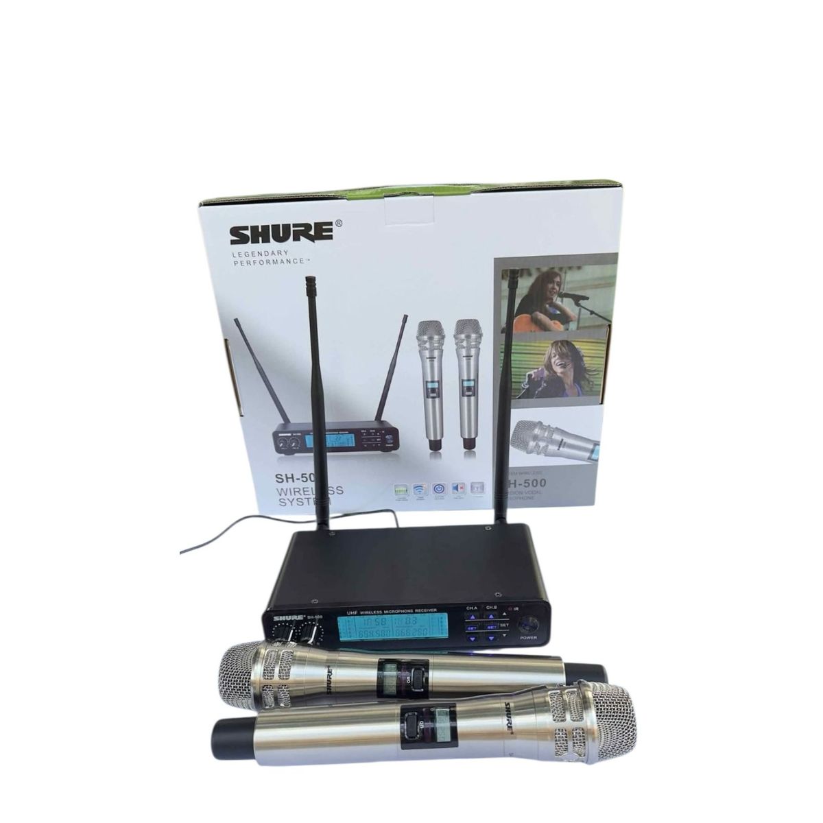 SHURE - Microfono Inalambrico Shure Sh500 Doble KSM8 UHF