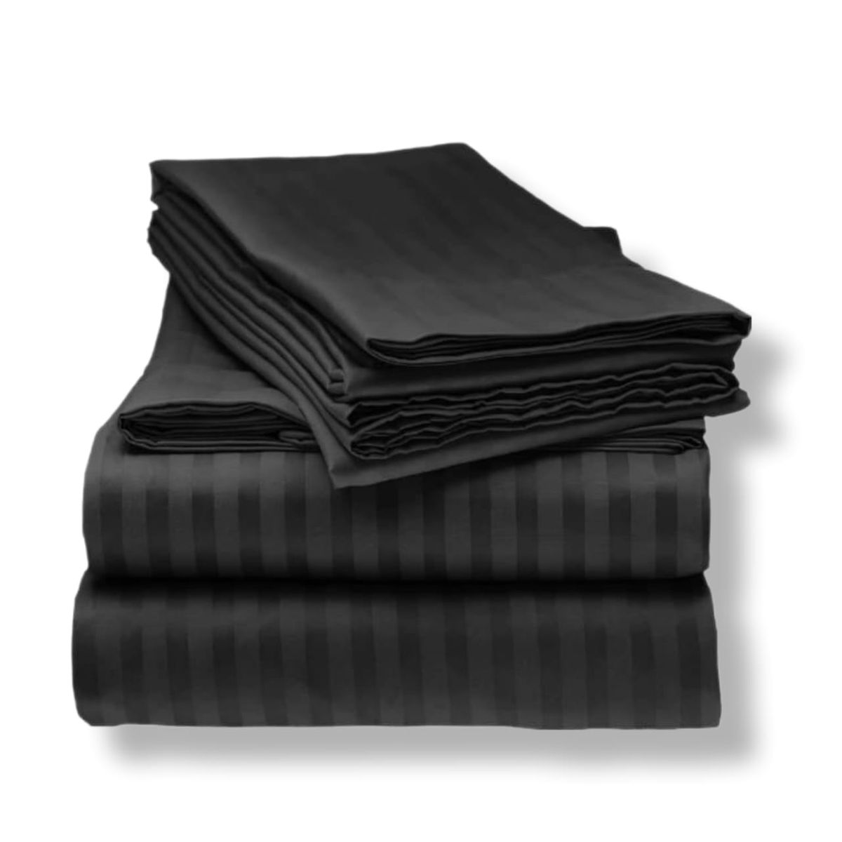 GENERICO - Juego de Sábanas Unicolor Color Negro