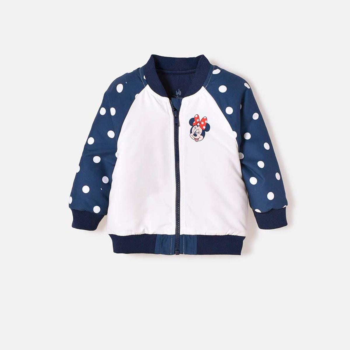 DISNEY - Chaqueta de Minnie Mouse con cierre multicolor para bebé niña