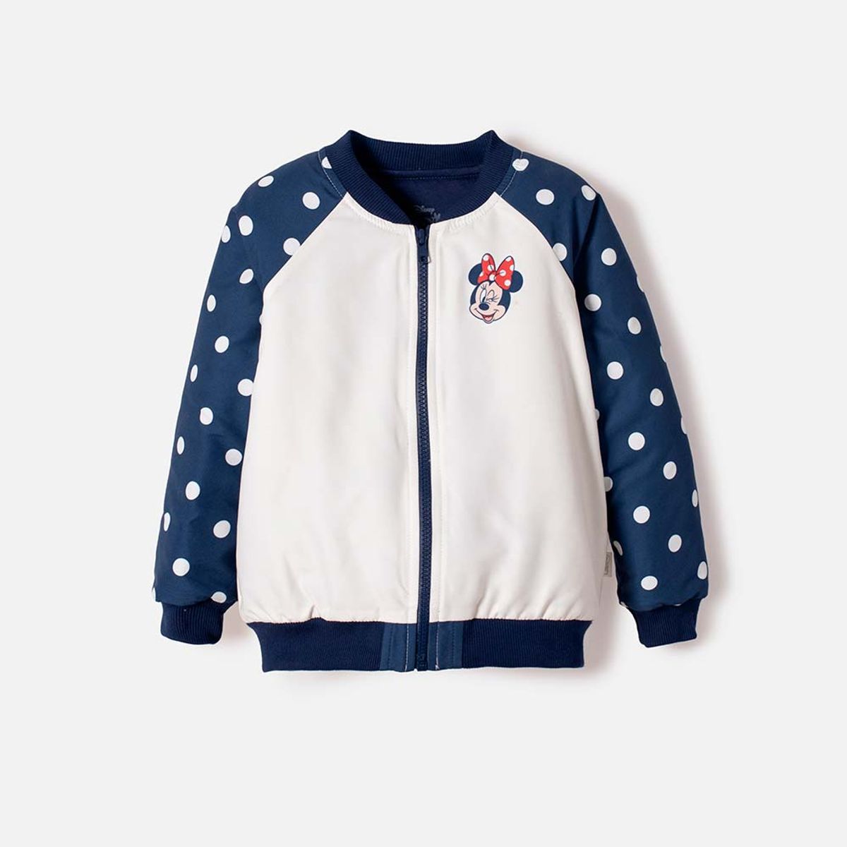 DISNEY - Chaqueta de Minnie Mouse con cierre multicolor para niña 2T a 5T