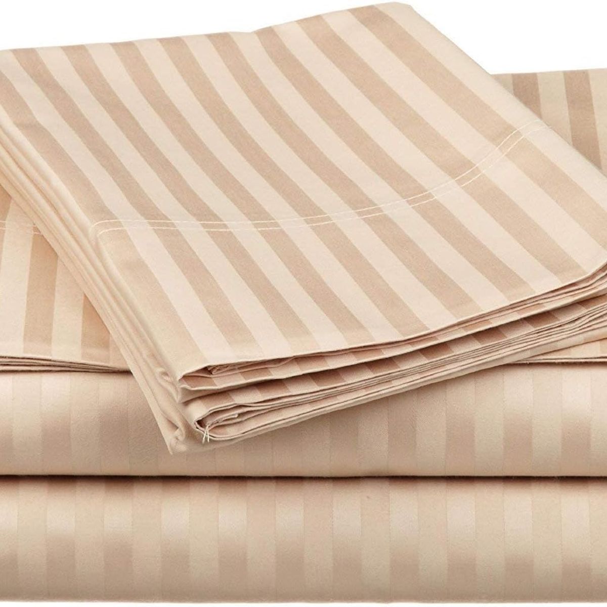 GENERICO - Juego de Sábanas Unicolor Color Beige Claro