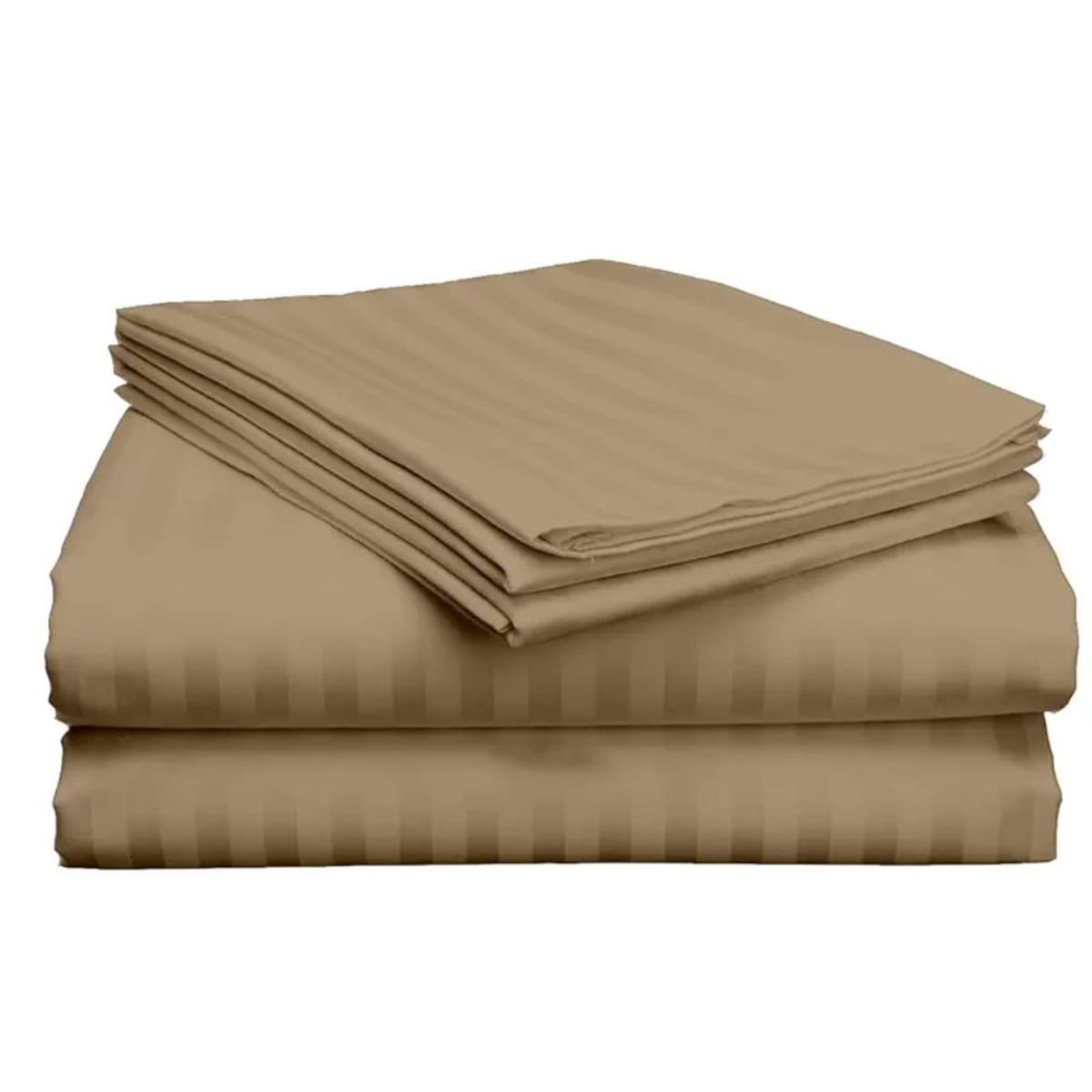 GENERICO - Juego de Sábanas Unicolor Color Beige Oscuro