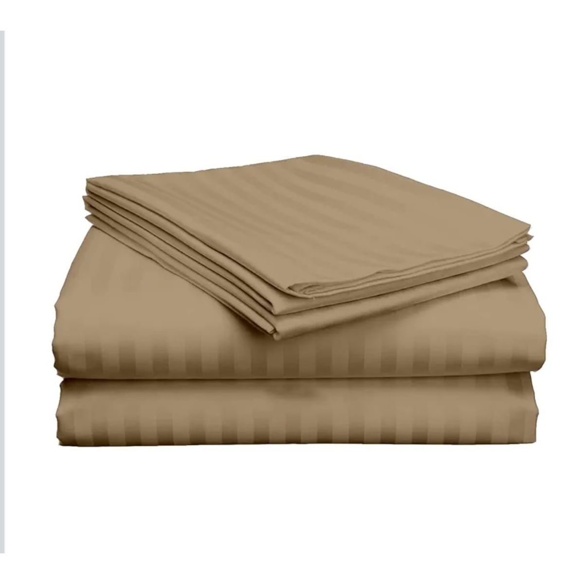 GENERICO - Juego de Sábanas Unicolor Color Beige Oscuro