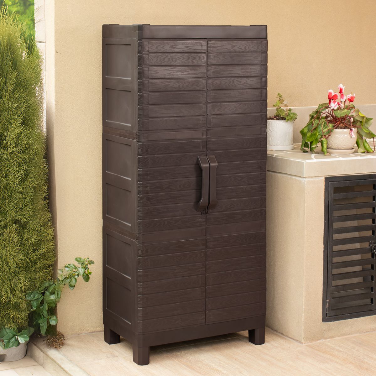 PLASTICOS MQ - Armario Plastico Grande Multiusos Marca Mq