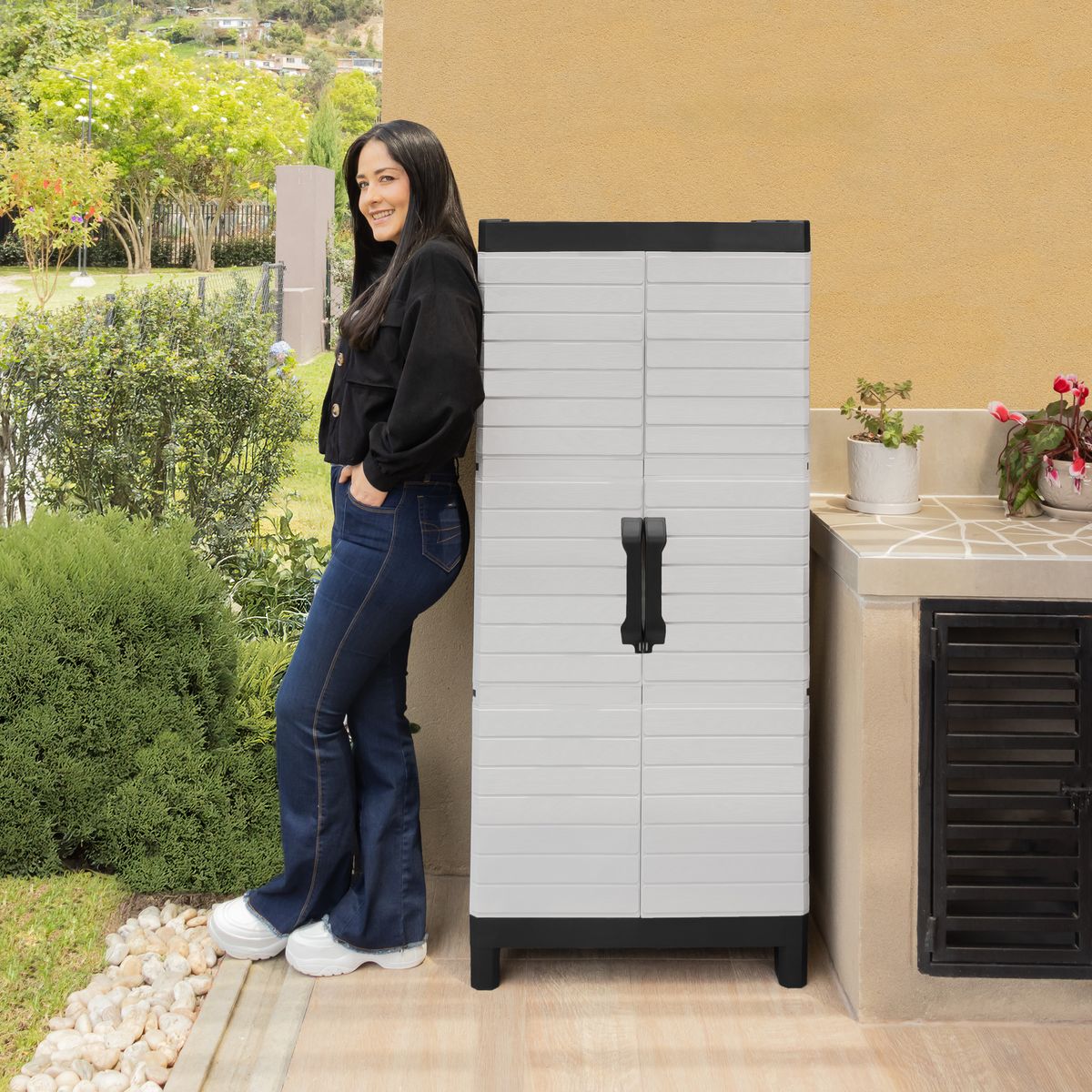 PLASTICOS MQ - Armario Plastico Grande Multiusos Marca Mq