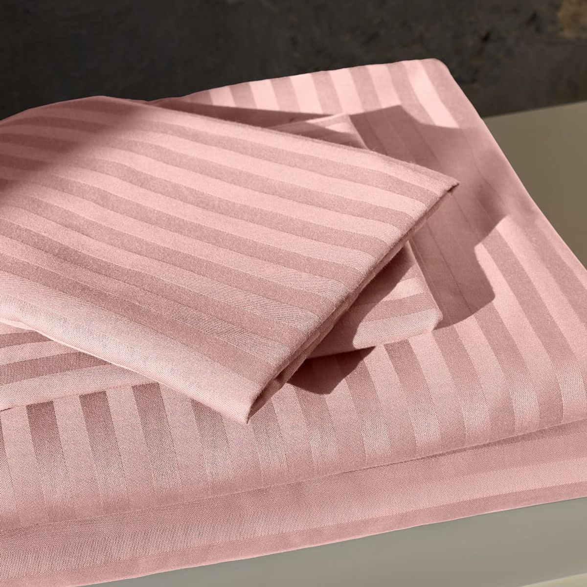 GENERICO - Juego de Sábanas Unicolor Color Oro Rosa