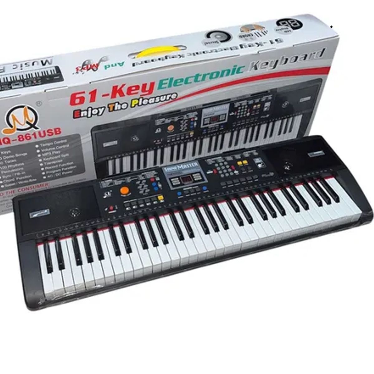 GENERICO - Organeta Piano Electrónica Infantil MQ-861 con Micrófono y 61 Teclas