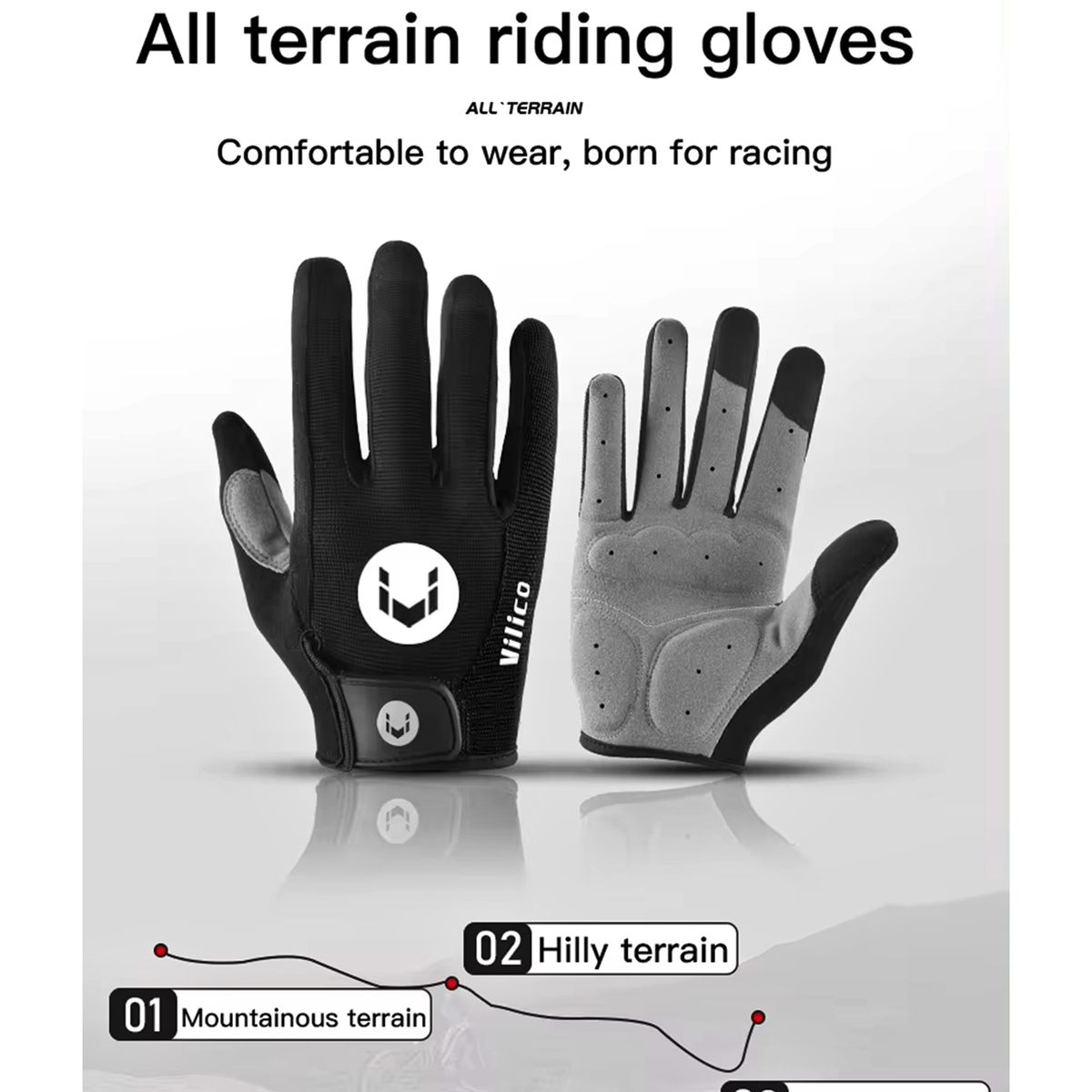 GENERICO - Guantes De Ciclismo Antideslizantes Arbot Termicos Antishock