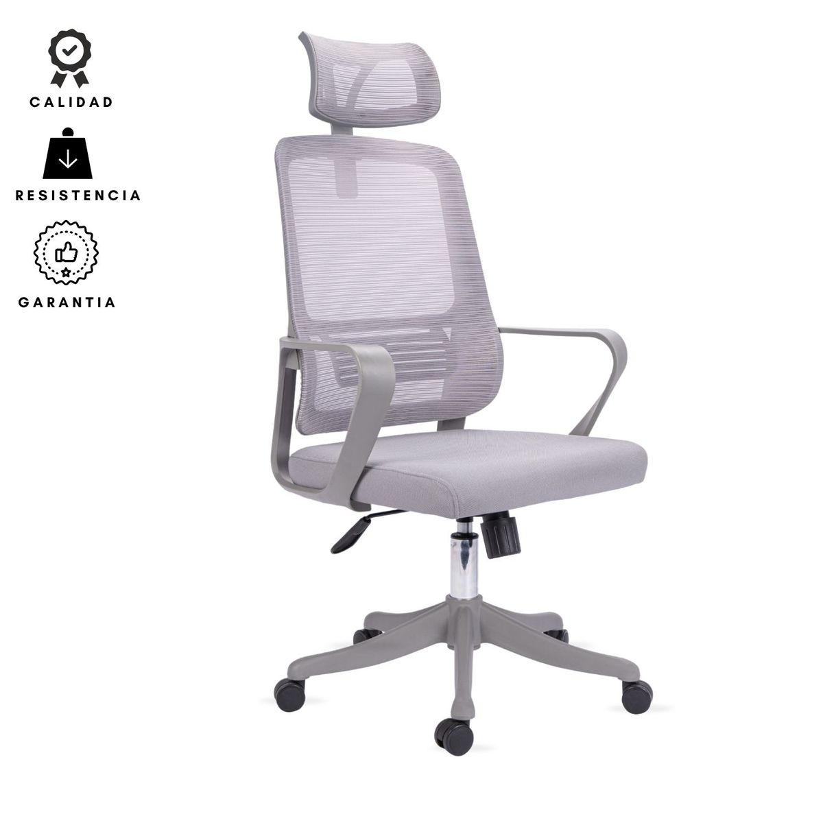 EKONOMODO COLOMBIA - Silla De Oficina Karlo Presidente 108X60X50 Gris