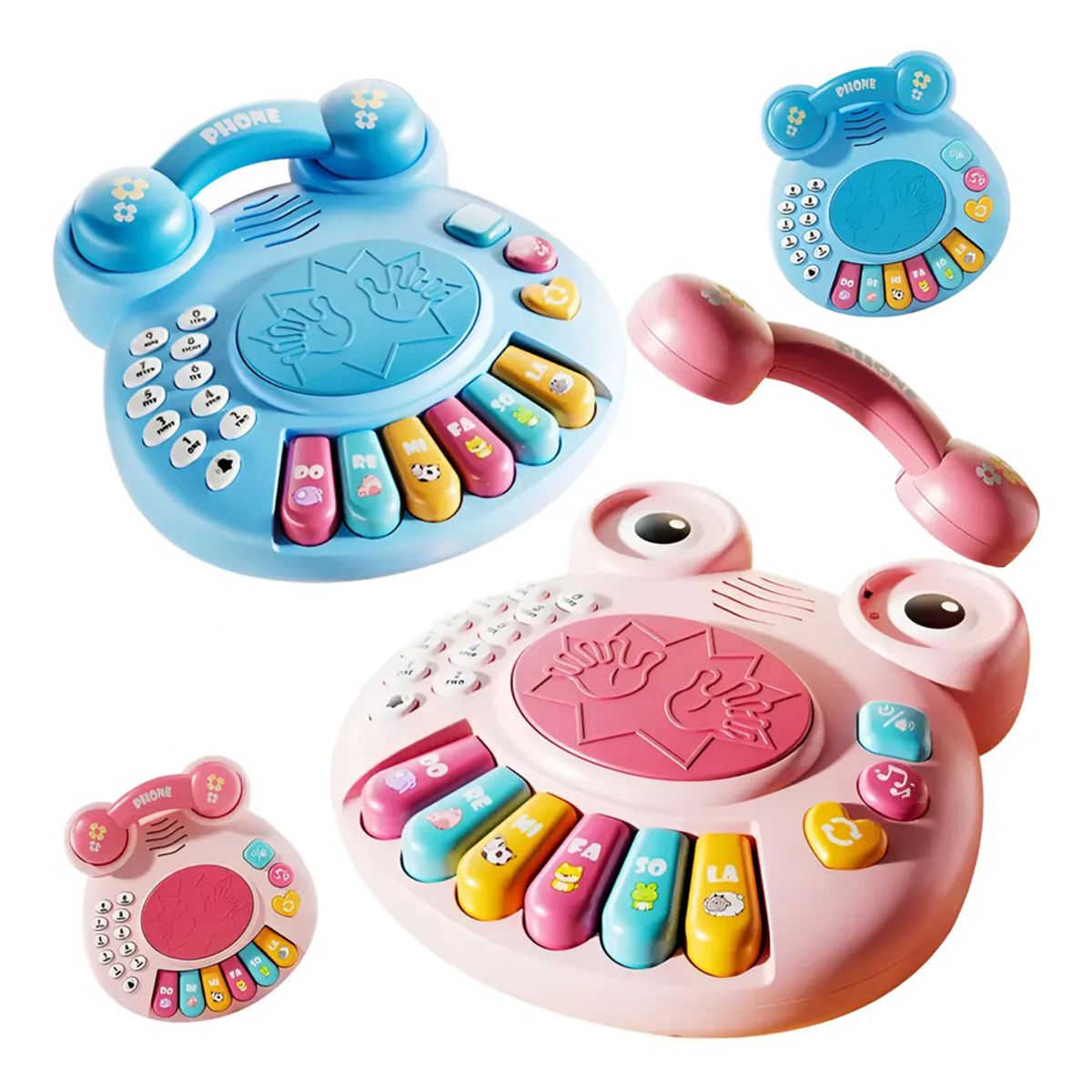 GENERICO - Teléfono Piano Didáctico Infantil Bebés Niños Juguete Sonido Luces Interactivo