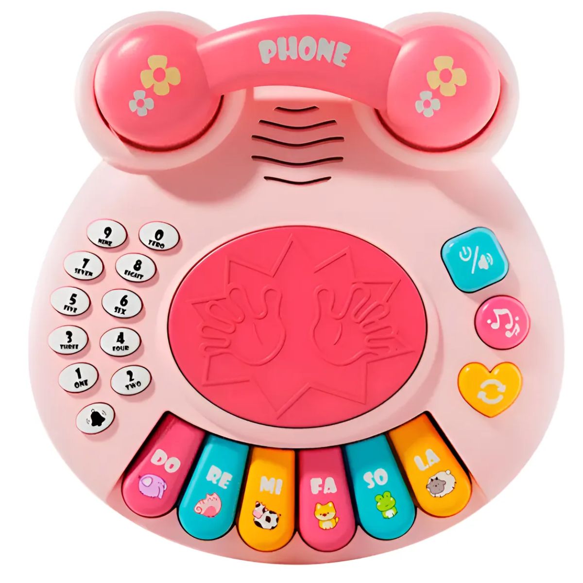 GENERICO - Teléfono Piano Didáctico Infantil Bebés Niños Juguete Sonido Luces Interactivo
