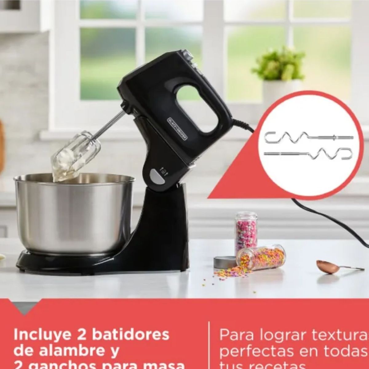 BLACK+DECKER - Batidora Black+Decker 2 en 1 vertical y manual,