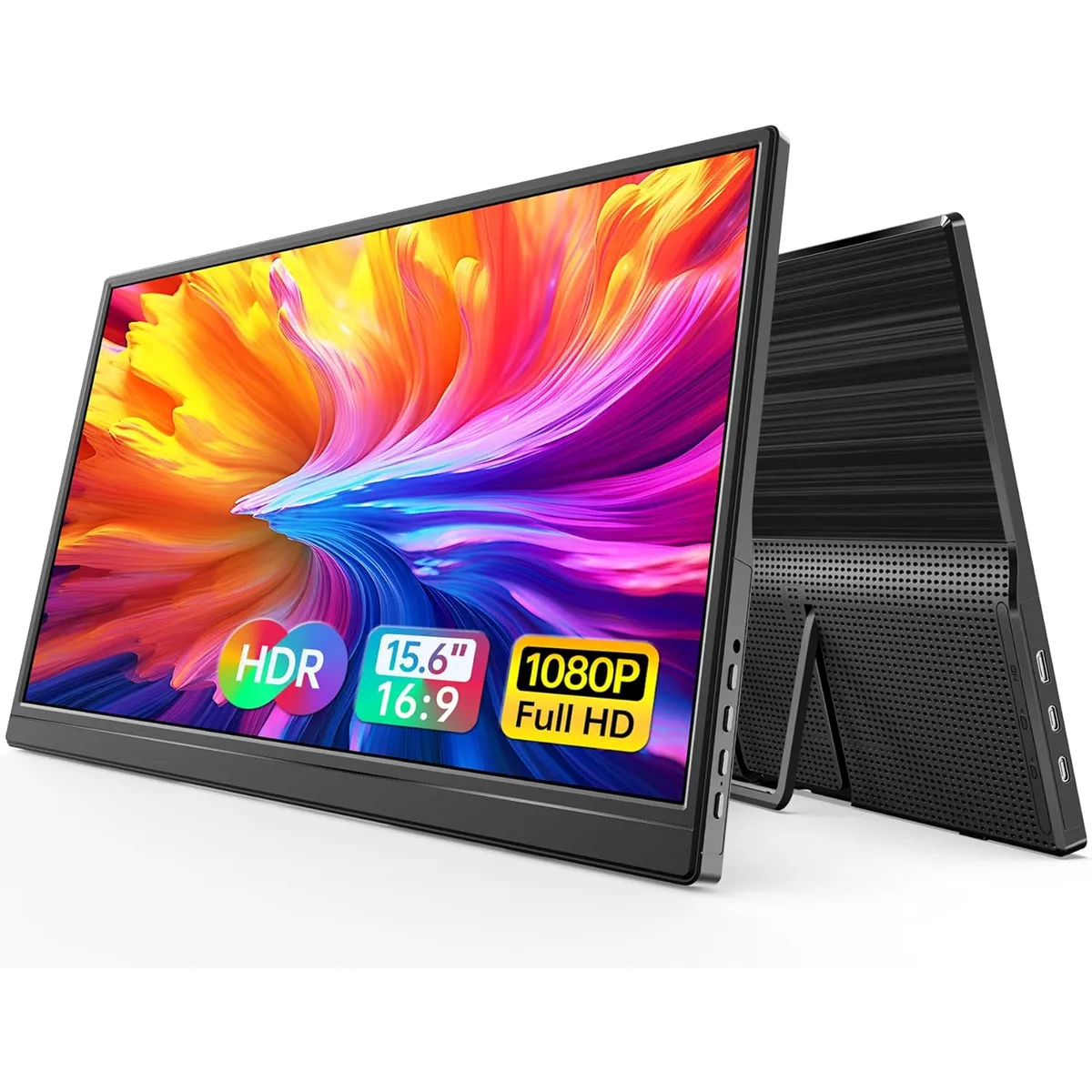 GENERICO - Monitor Portátil De 156pulgadas 1080p Ultra Slim Wgk Negro