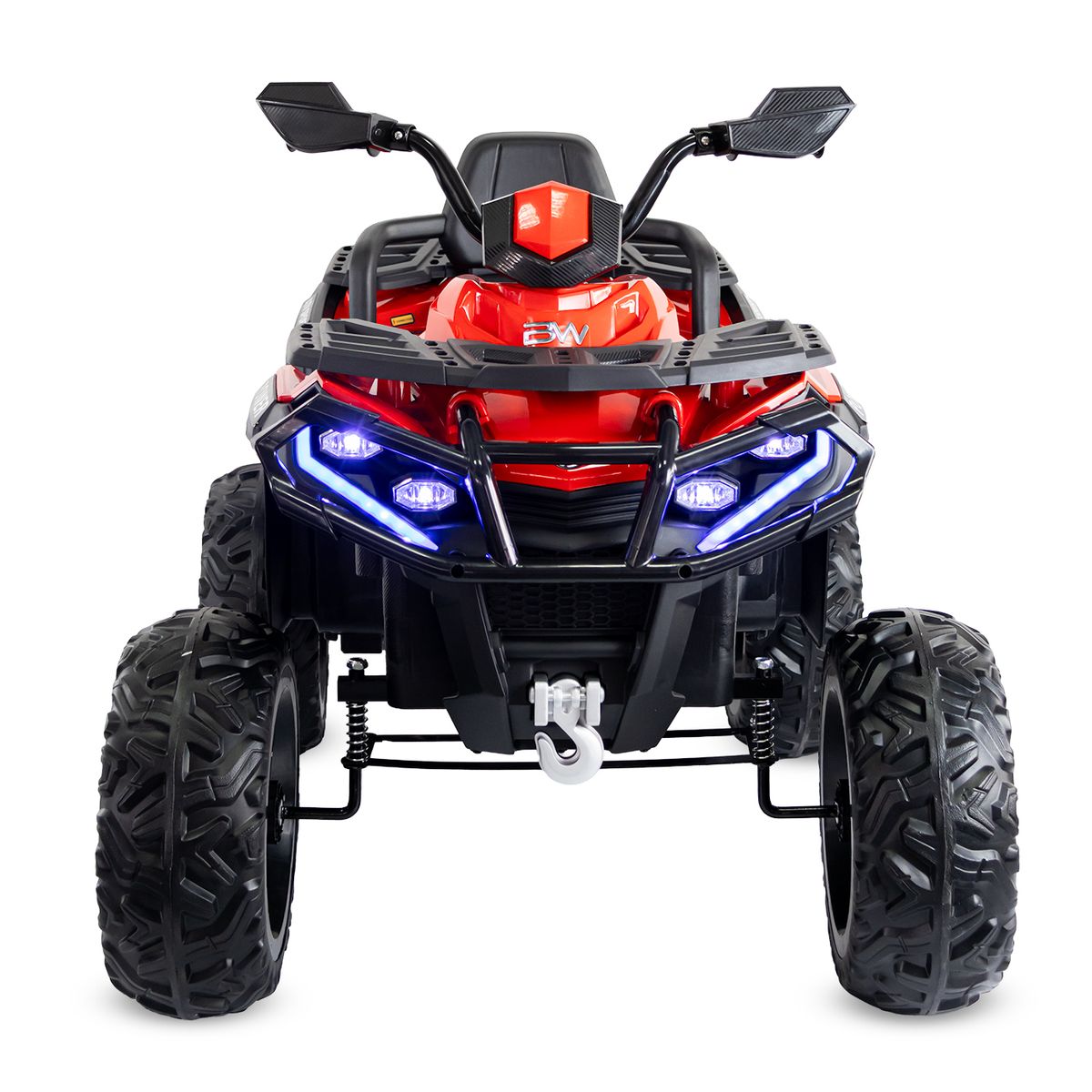 PRINSEL - Cuatrimoto Eléctrica Niño niña montable Recargable Warrior 12V Rojo