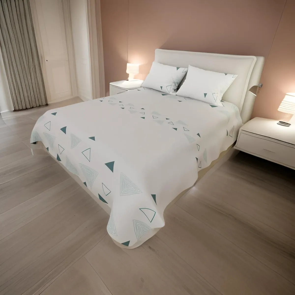 ELEGANT - Juego de Sabanas Algodón 250 Hilos Cama Doble 140 x 190