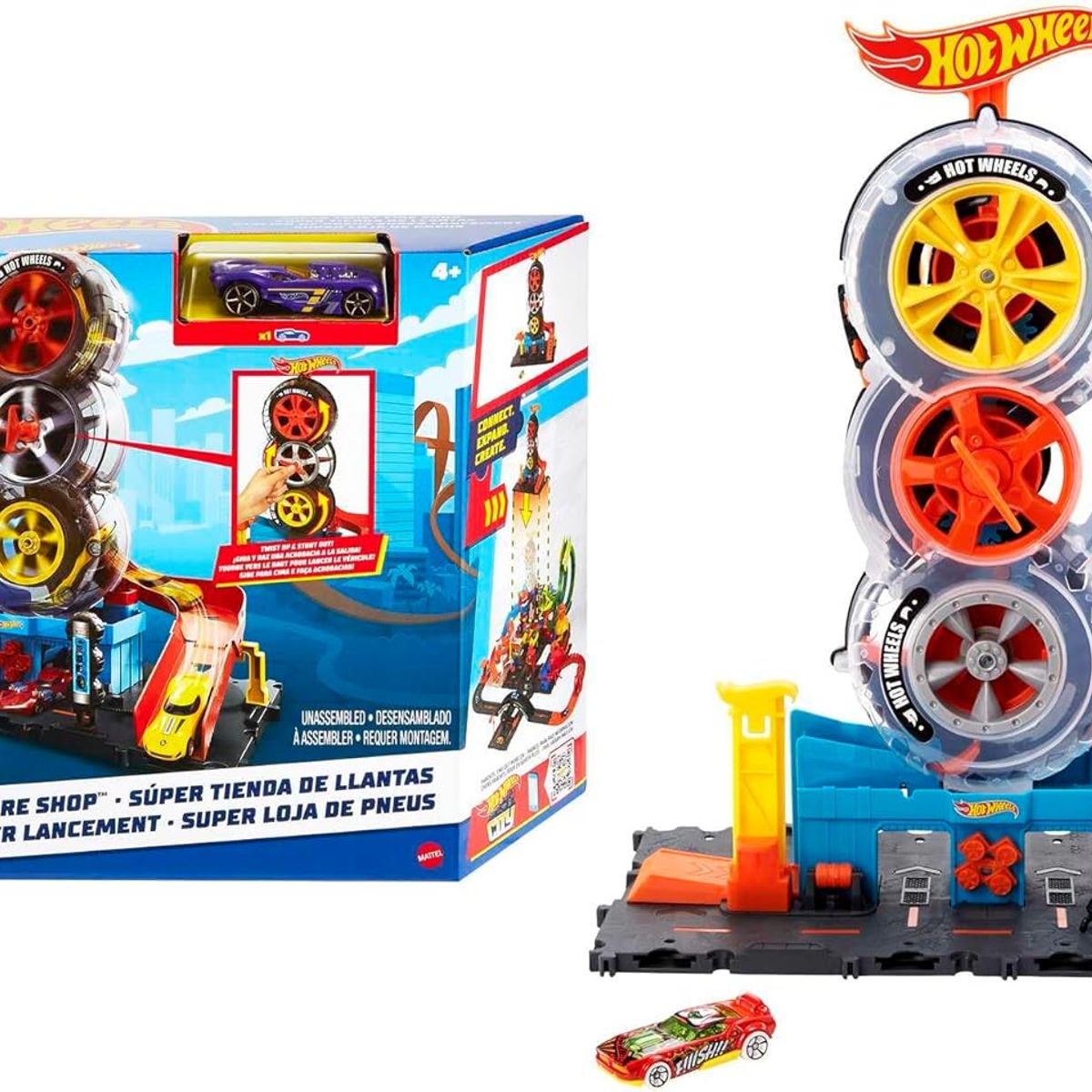 HOT WHEELS - Hot Wheels City Tienda De Neumáticos Super Twist Tire Shop