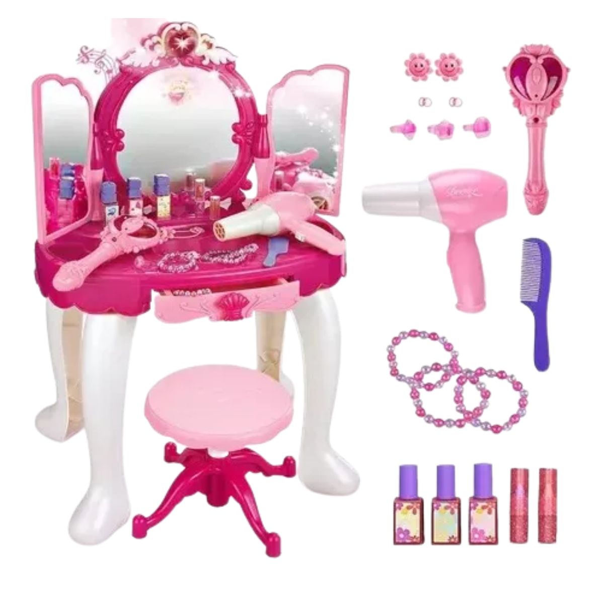 GENERICO - Tocador Infantil Con Secador Inteligente Barita Mágica LucesSonido MP3 FullGan