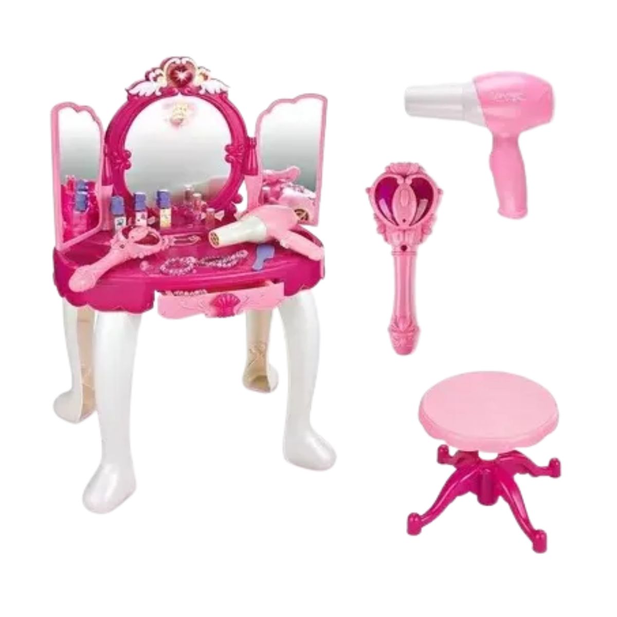 GENERICO - Tocador Infantil Con Secador Inteligente Barita Mágica LucesSonido MP3 FullGan