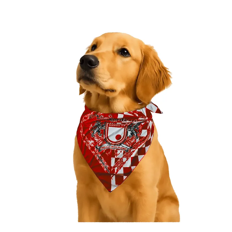 GENERICO - Pañoleta Para Mascotas Independiente Santa Fe Bandana Equipo De Fútbol 45x45cm
