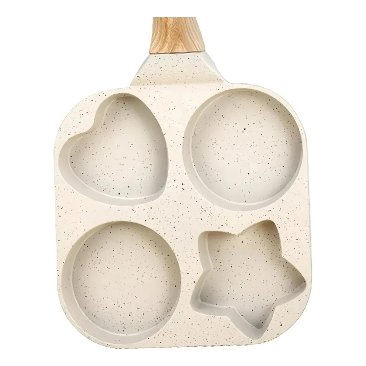 CHINA - Sarten Antiadherente Molde 4 Espacios Figuras Cocina Huevos