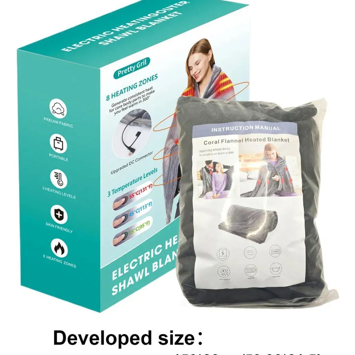 CHINA - Manta Termica Calentadora Electrico Alivia Dolor