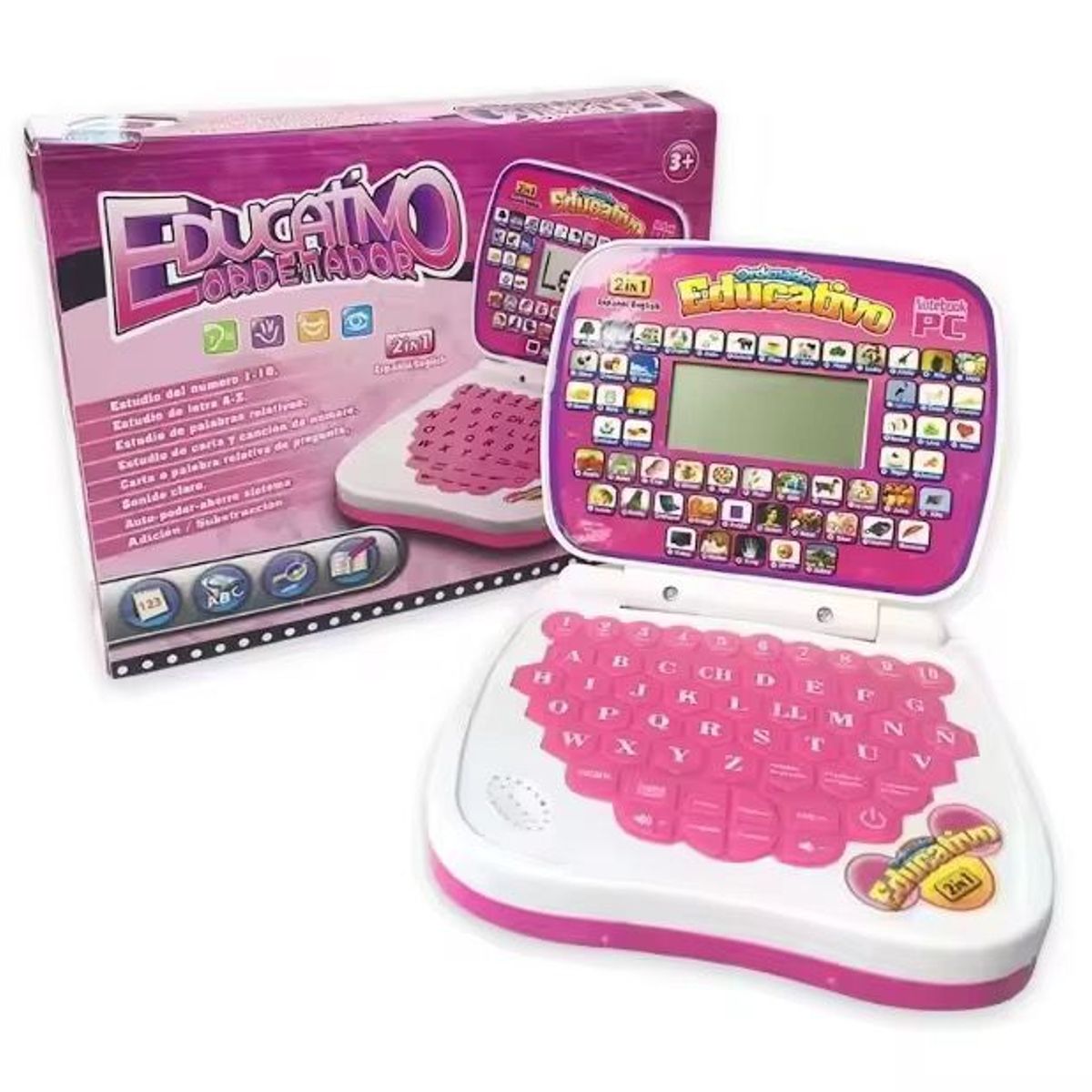GENERICO - Computador Didáctico de Aprendizaje con Sonidos  Rosado