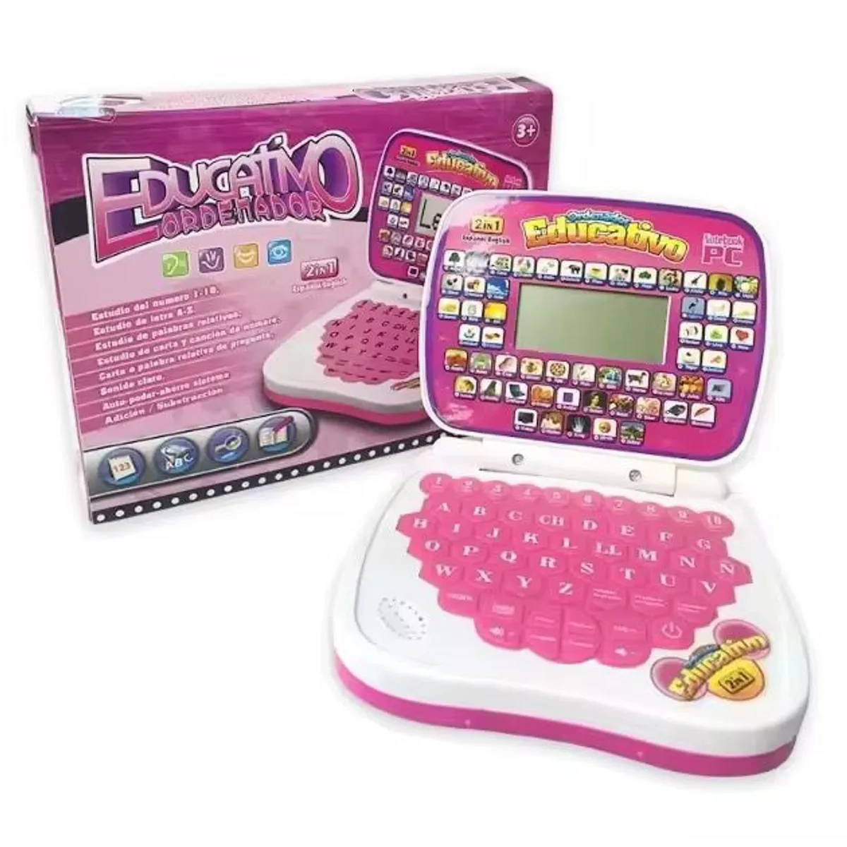 GENERICO - Computador Didáctico de Aprendizaje con Sonidos  Rosado