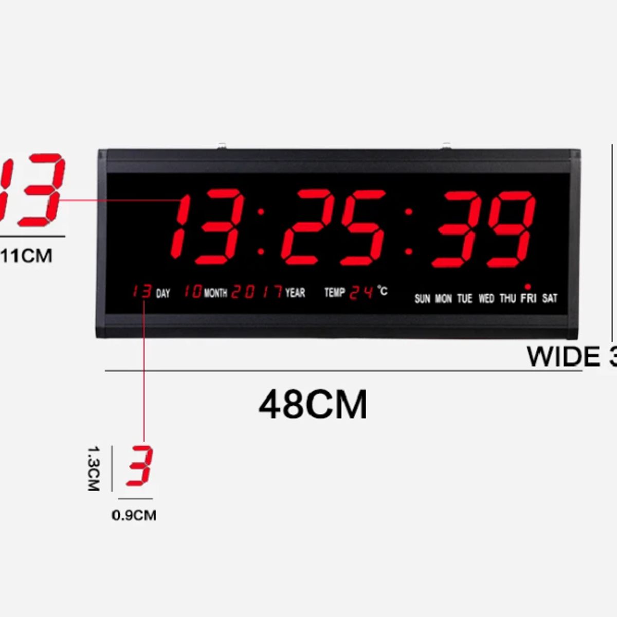 GENERICO - Reloj de pared led digital 4819