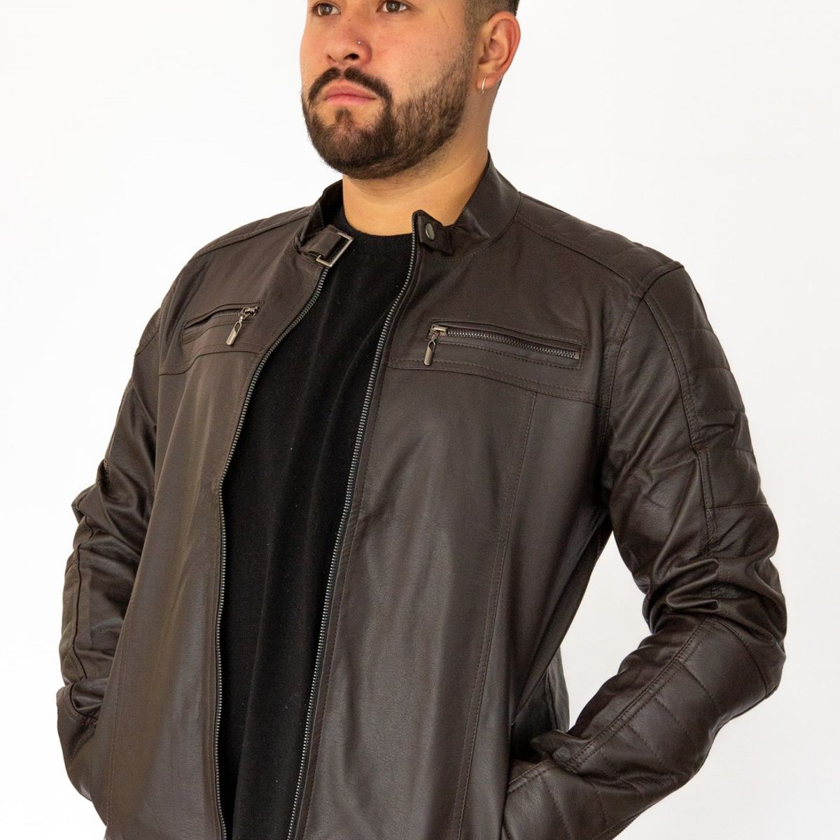 ABC JACKETS - chaqueta para hombre cuero sintético urbana