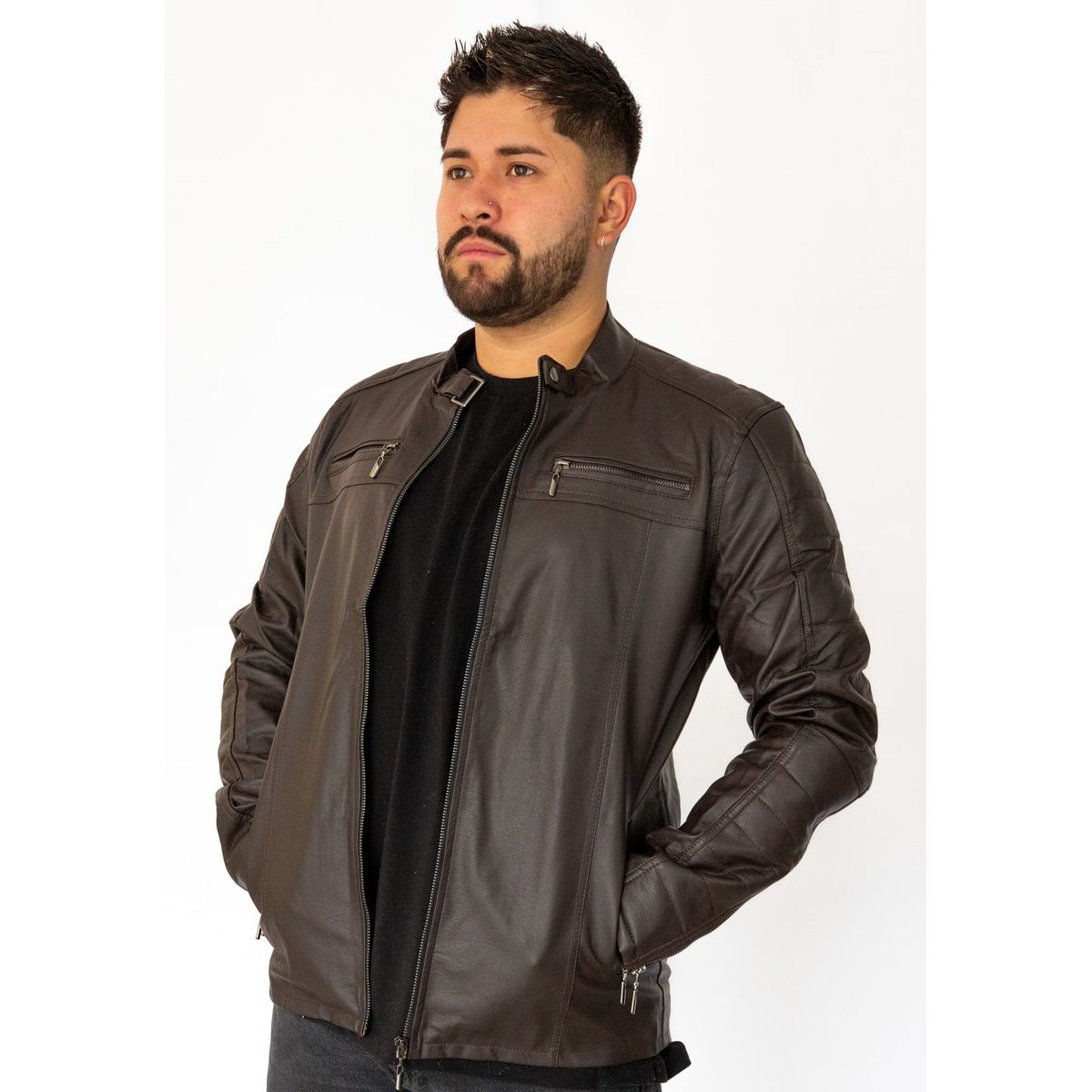 ABC JACKETS - chaqueta para hombre cuero sintético urbana