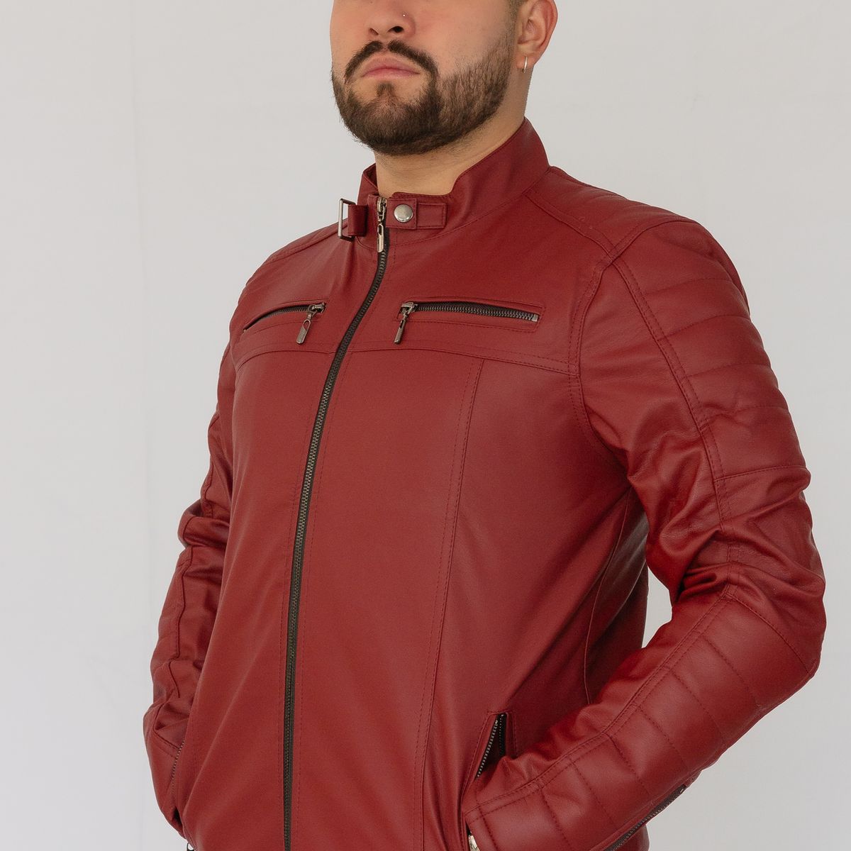 ABC JACKETS - chaqueta para hombre cuero sintético urbana